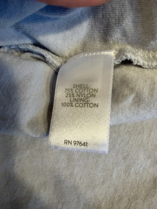 J. Jill Romantic Lace Overlay Blouse Light Gray Medium (VGUC) - Picture 12 of 13